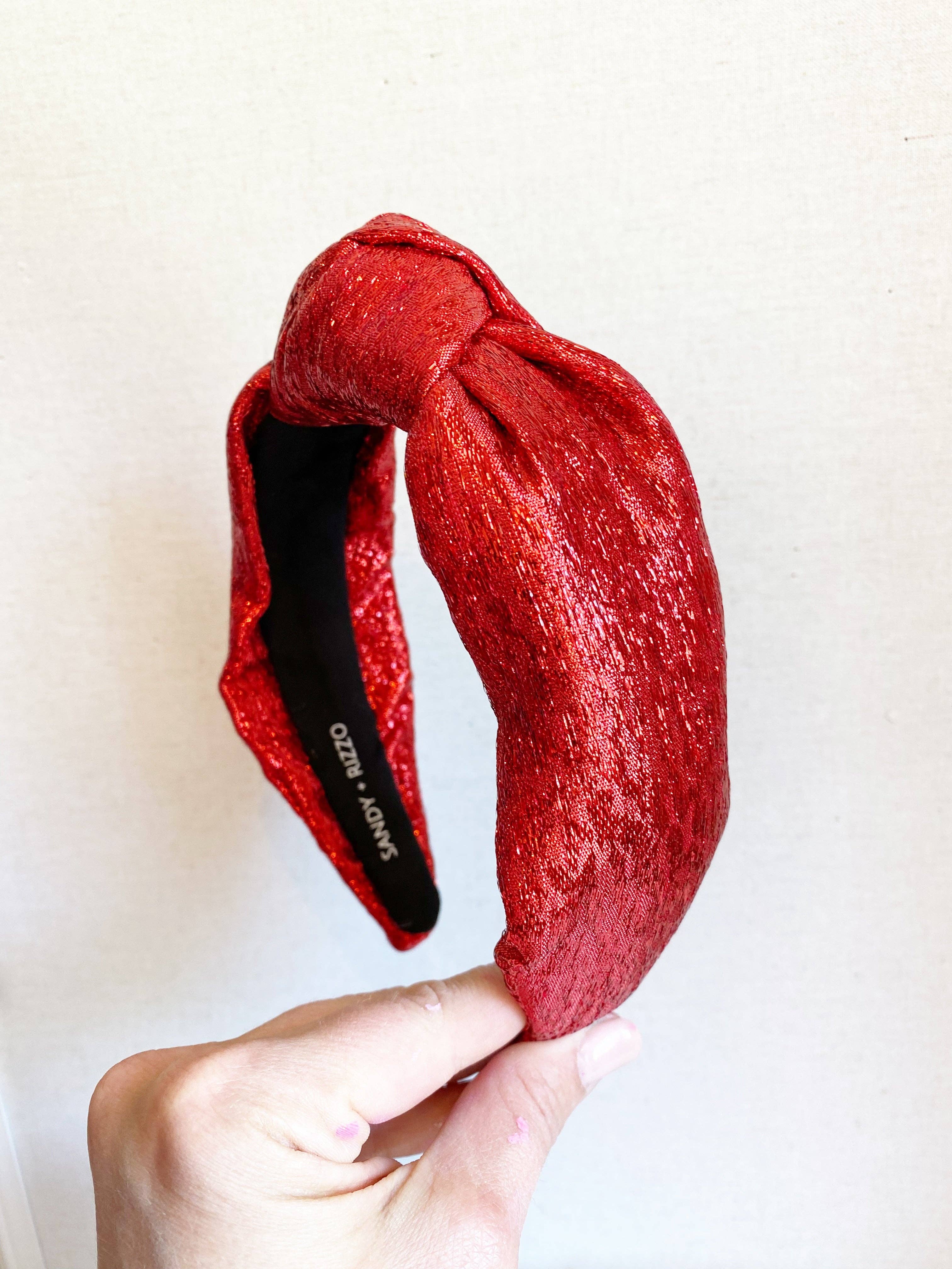 Sandy Rizzo Sandy + Rizzo Shimmer Headband: Red – Pop & Pour Party Co