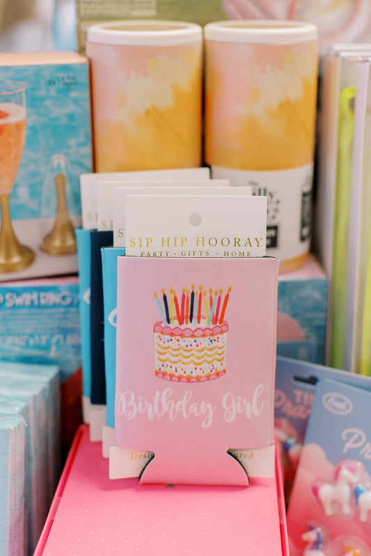 Watercolor Cake Birthday Girl Can Cooler