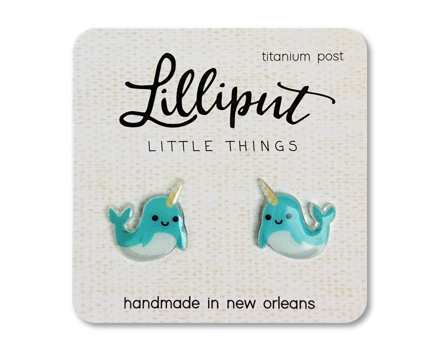 Hypoallergenic Earrings: Narwhal