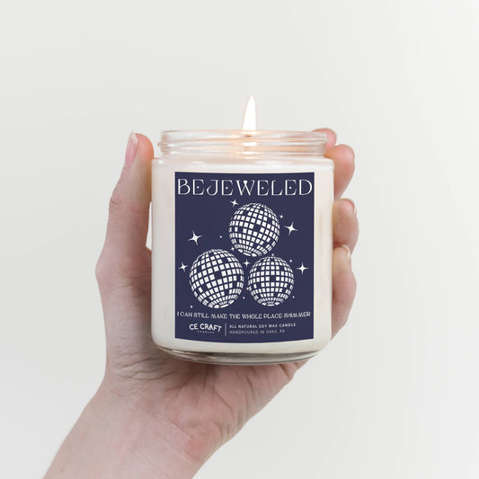 Bejeweled Candle (8oz Jar) - Champagne Toast Scent