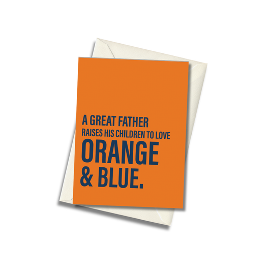 Orange and Blue Father's Day Card