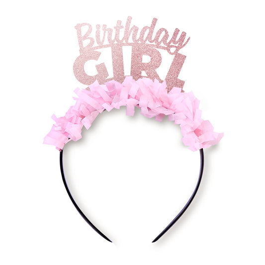 Festive Gal Party Headband: Birthday Girl - Light Pink