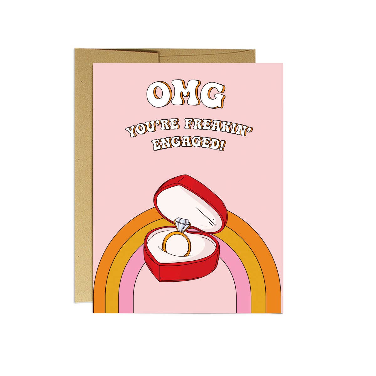 Party Mountain Paper co. - Freakin' Enagaged | Engagement Card