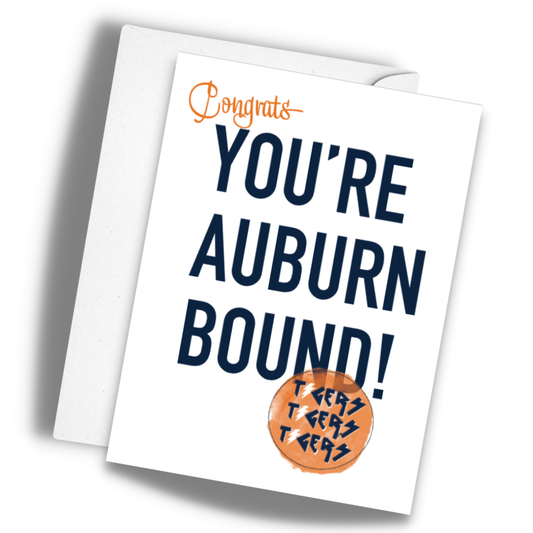 Auburn Bound Graduation Greeting Card