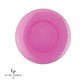 Plastic Dinner Plates: Transparent Hot Pink • Gold