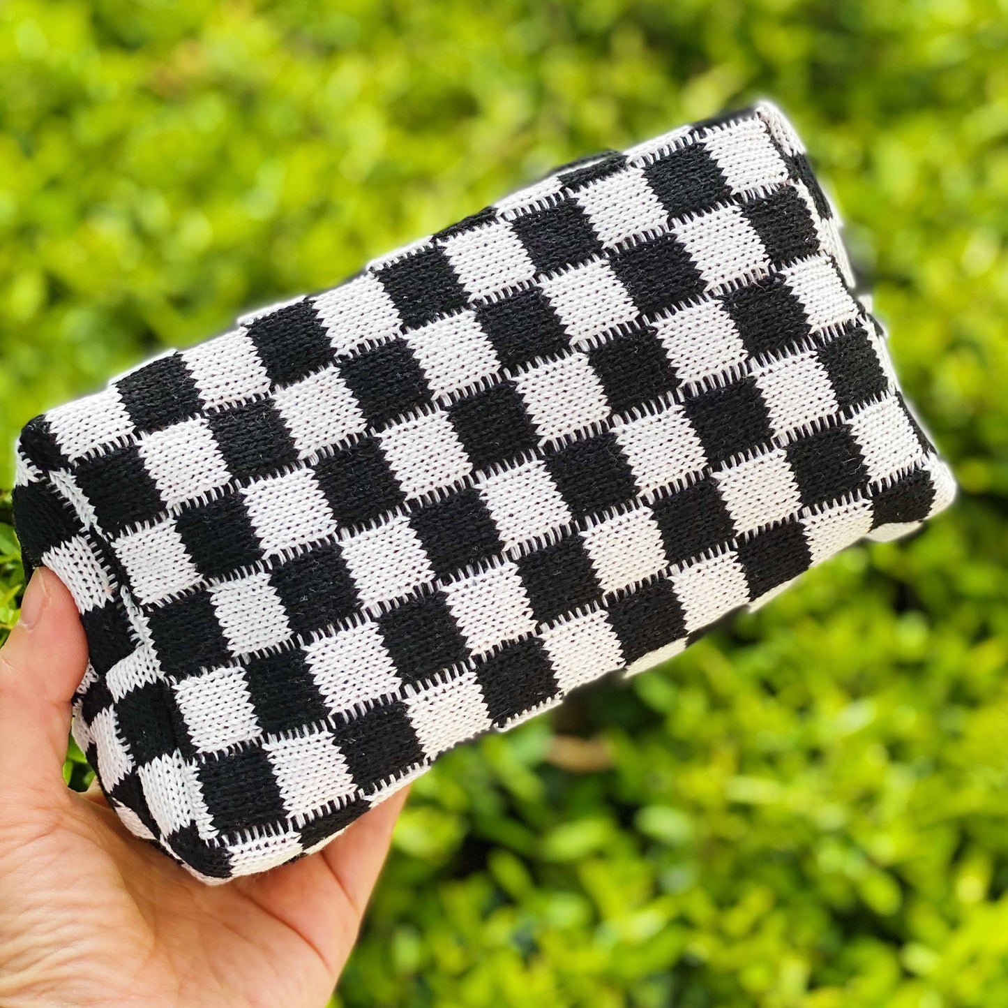 Ellison+Young Check Yourself Cosmetic Bag: Black