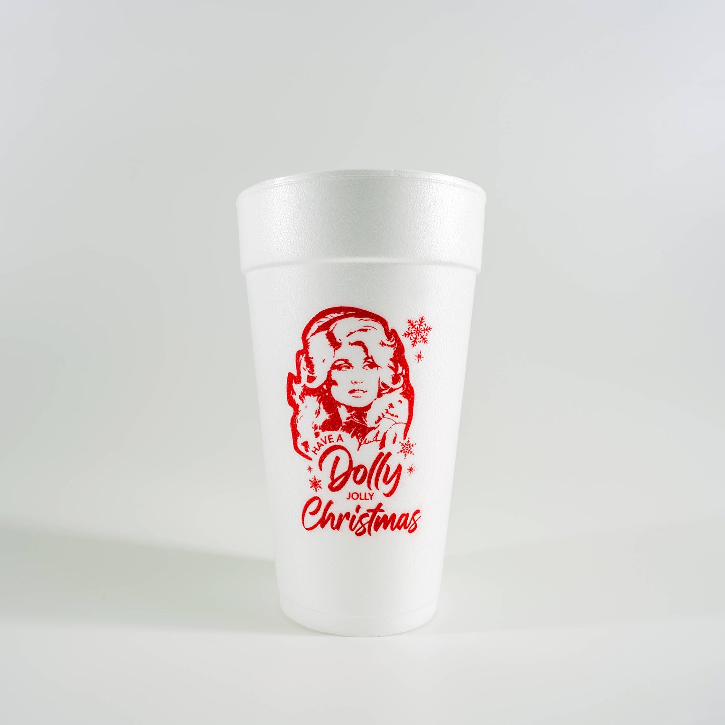 20oz Styrofoam Cups: Dolly Jolly Christmas