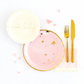 9" Plates: Baby Pink Star