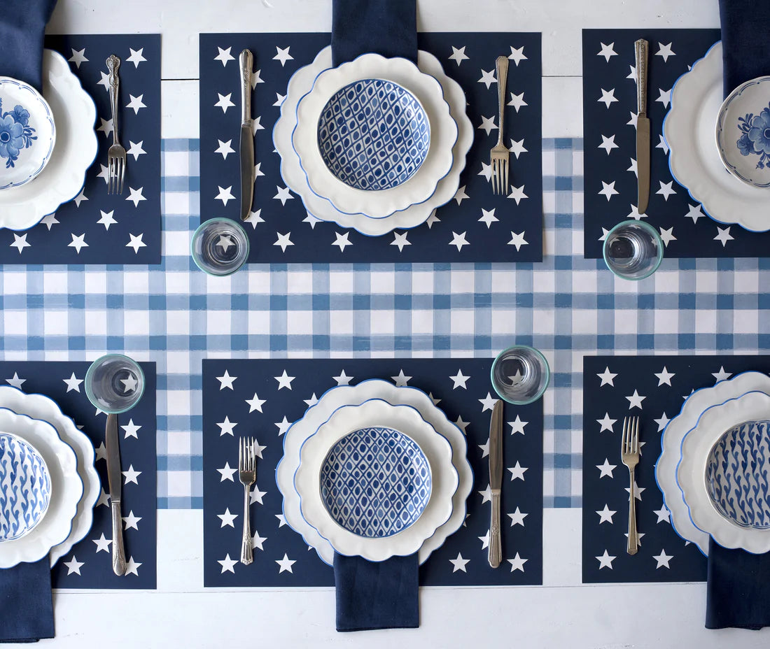 Stars on Blue Paper Placemats