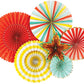 Paper Party Fans: Carnival