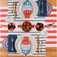 Navy Stripe Paper Placemats
