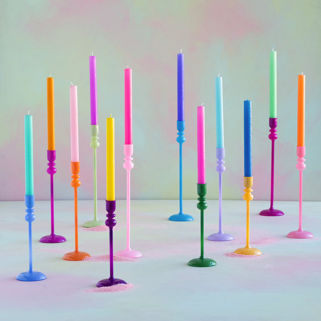 Rainbow Taper Candles Set: Rainbow