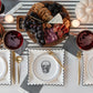 Fringed Cocktail Napkins Ephemera Black Ticking Stripe