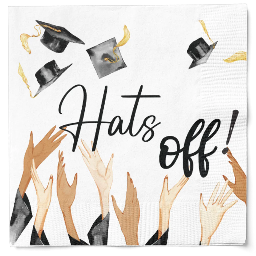 Hats Off! Graduation Cocktail Napkins