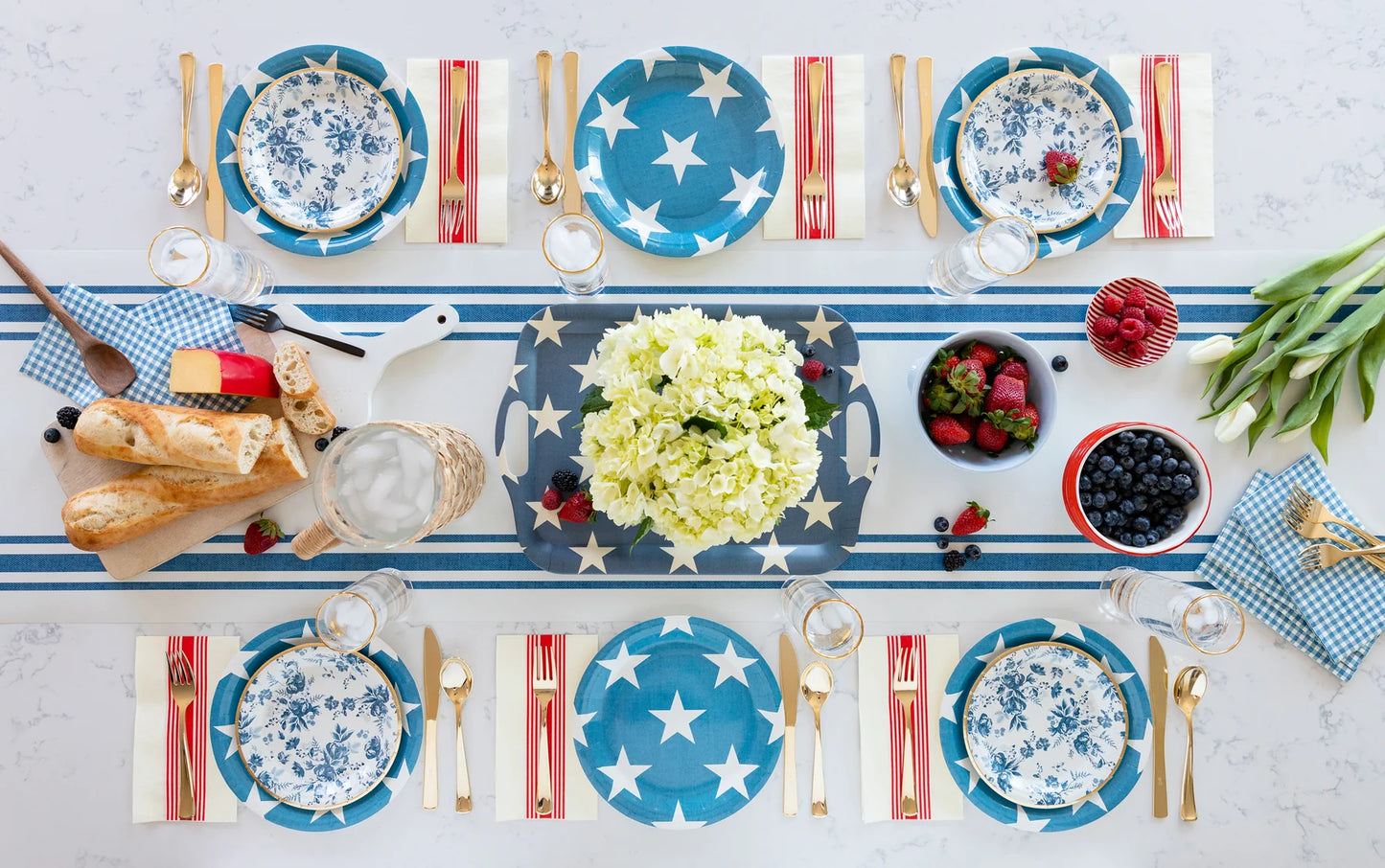 7" Paper Plate: Hamptons Navy Floral
