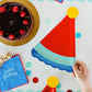 Shaped Plate: Blue Birthday Hat