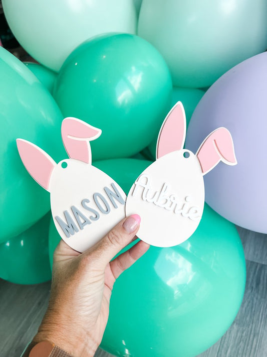 Custom Acrylic Easter Bunny Tag
