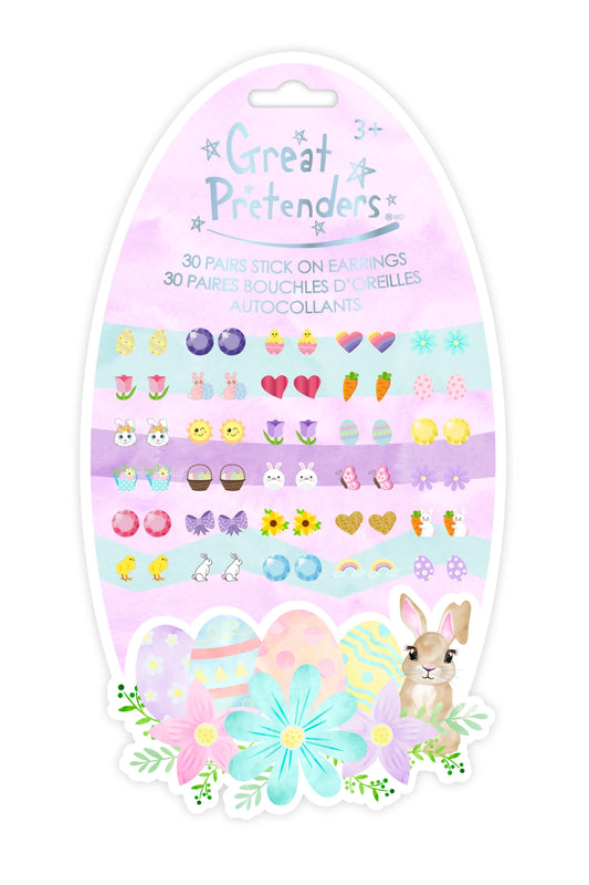 The Great Pretenders Sticker Earrings: Easter Bunny