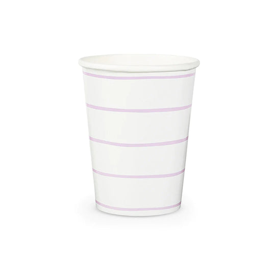 Frenchie Stripe Cups: Lilac