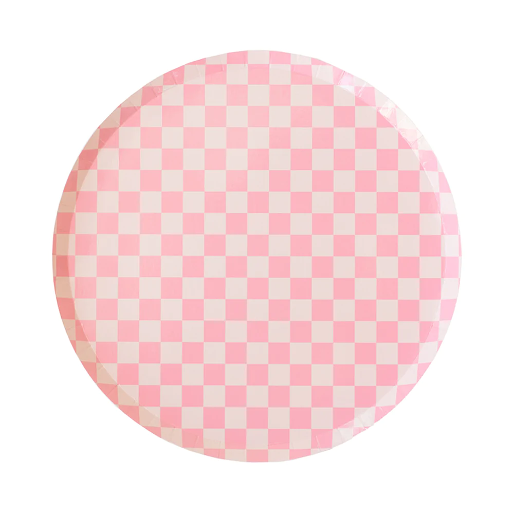 Dinner Plates: Check It! Tickle Me Pink