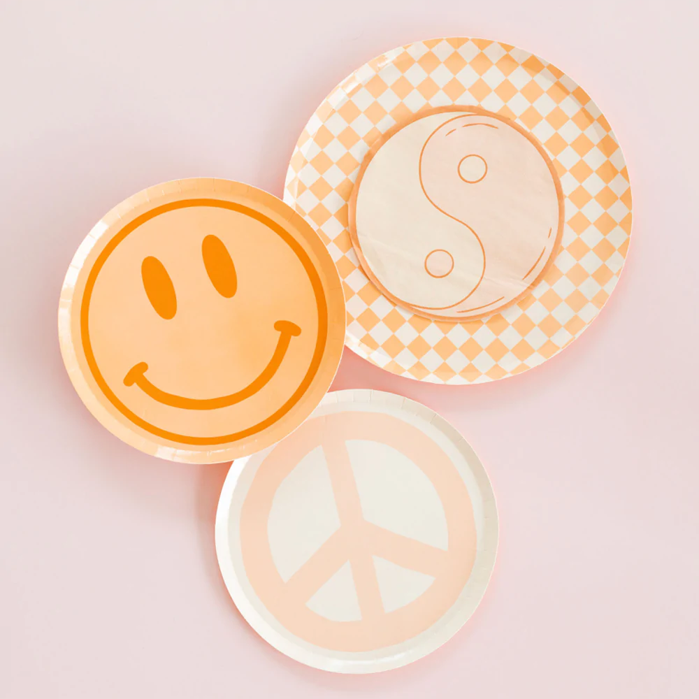 Dessert Plates: Peace & Love - Smile