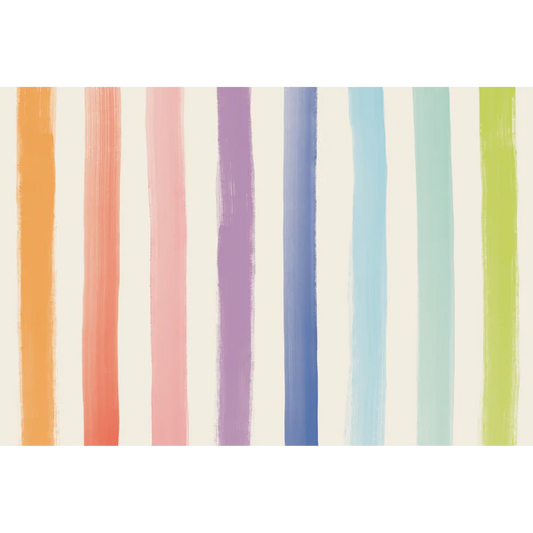 Sorbet Painted Stripe Paper Placemats