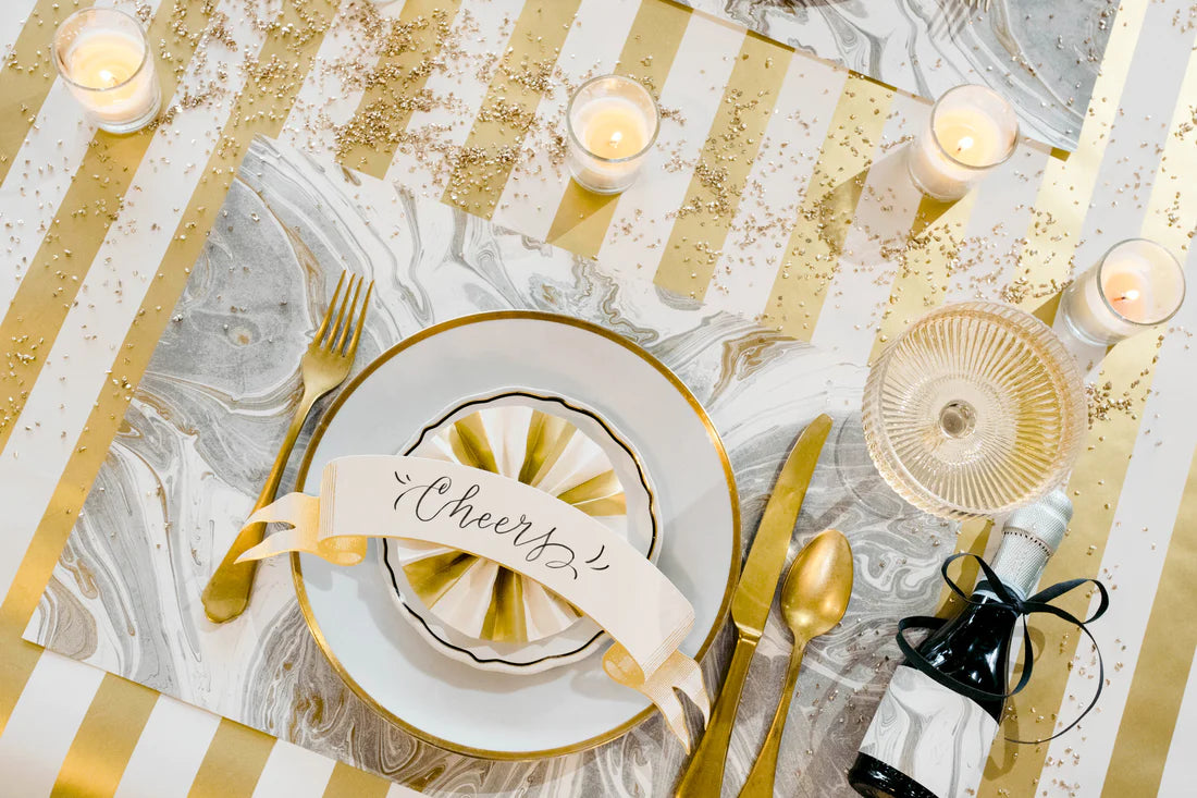 Hester & Cook Table Accent: Classic Gold Banner