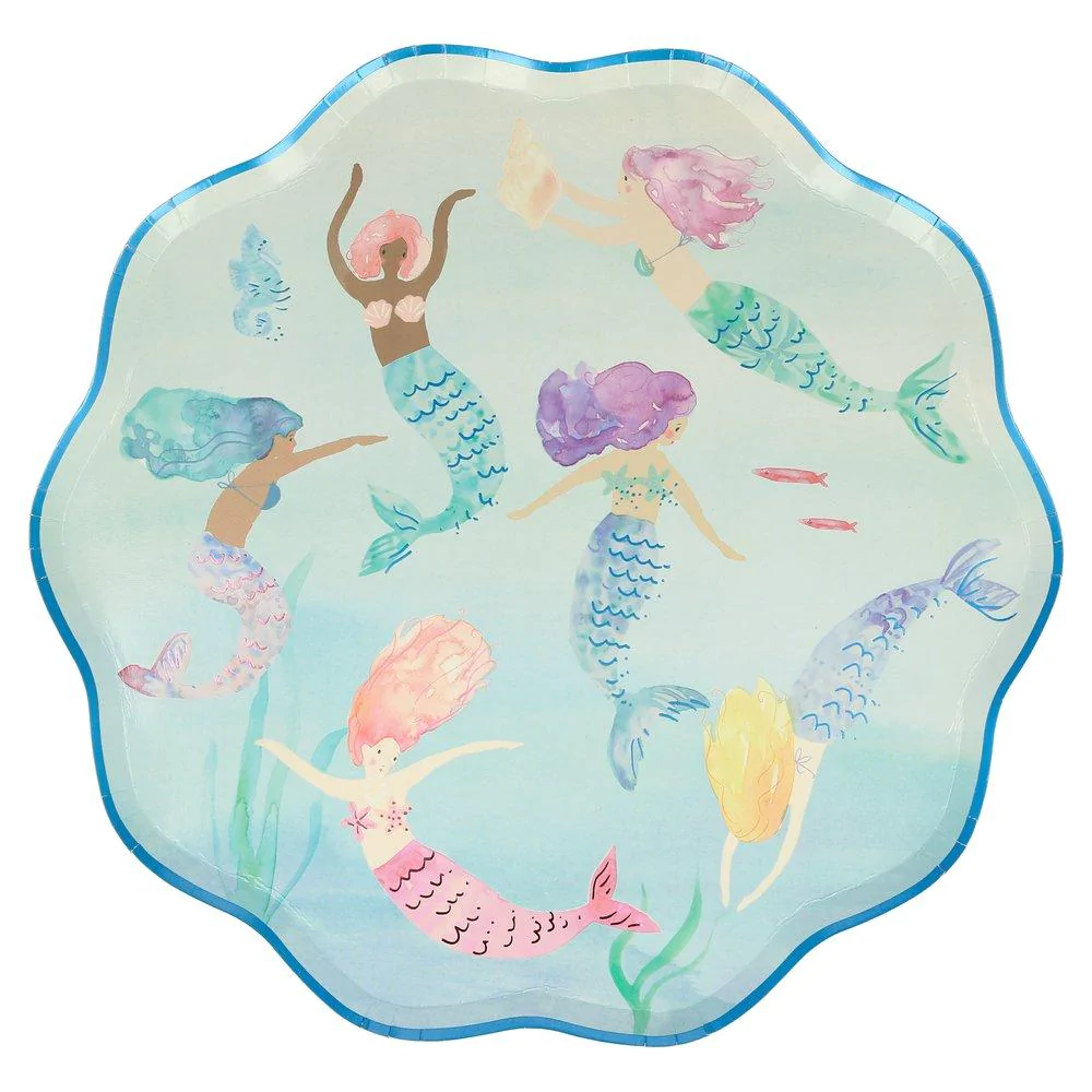 Large Plates: Mermaids Swimming
