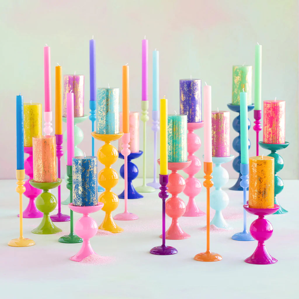 Sugar Plum Taper Candle Holder (Multiple Colors)