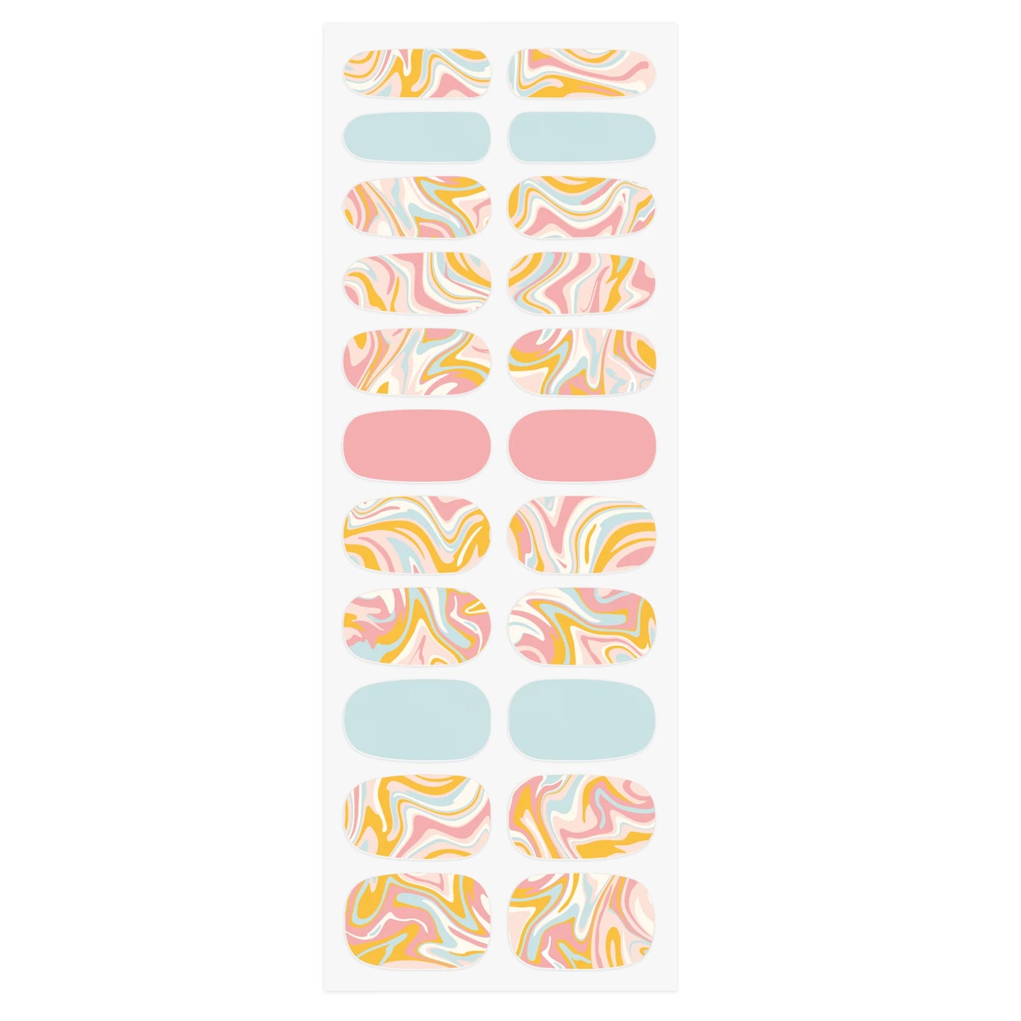 Mani Nail Wrap Kit: Retro Swirl
