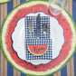 Kraft Navy & Red Awning Stripe Paper Table Runner