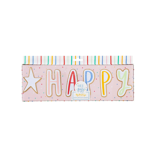 Happy Birthday Banner: Oui Party