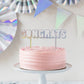 Holographic Cake Topper: Congrats