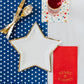 Shaped Plate: Cream & Gold Foiled Star