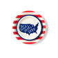 9" Plates: Red & White Stripe