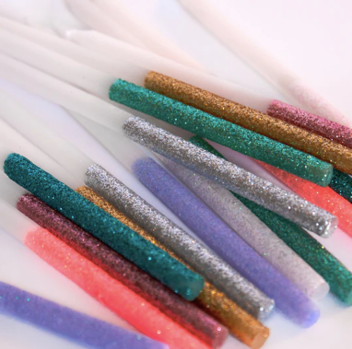 Meri Meri Dipped Glitter Candles: Multicolor