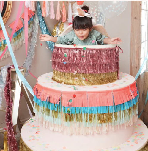 Tinsel Fringe Garland: Pink – Pop & Pour Party Co