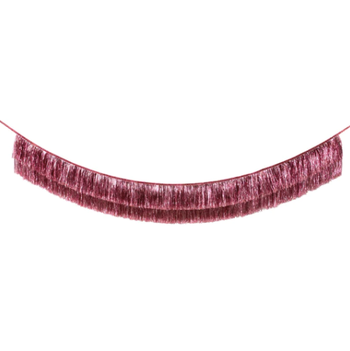 Pink Tinsel Fringe Garland