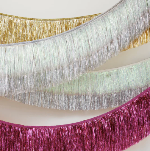 Tinsel Fringe Garland: Pink