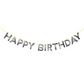Silver Happy Birthday Garland
