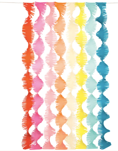 Rainbow Twisty Fringe Garland