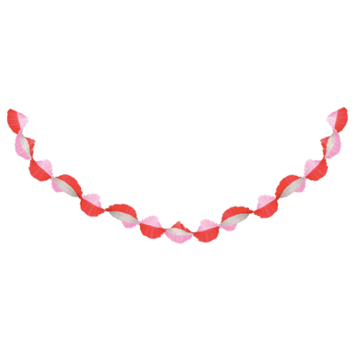Stitched Streamer: Pink & Red