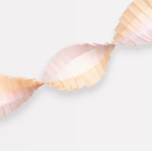 Stitched Streamer: Peach & Pink