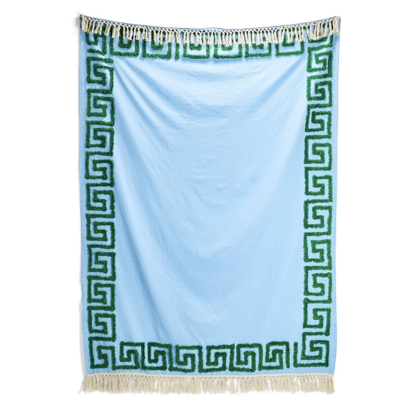 Greek Key Tufted Cotton Throw (Multiple Colors Available)