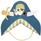 Blue Pirate Party Hats