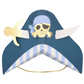 Blue Pirate Party Hats