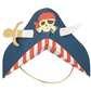 Blue Pirate Party Hats