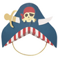 Blue Pirate Party Hats