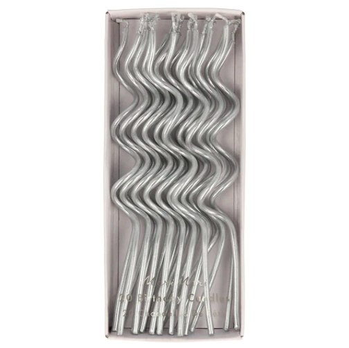 Swirly Candles: Silver