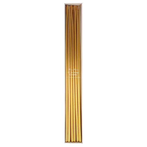 Tall Tapered Candles: Gold